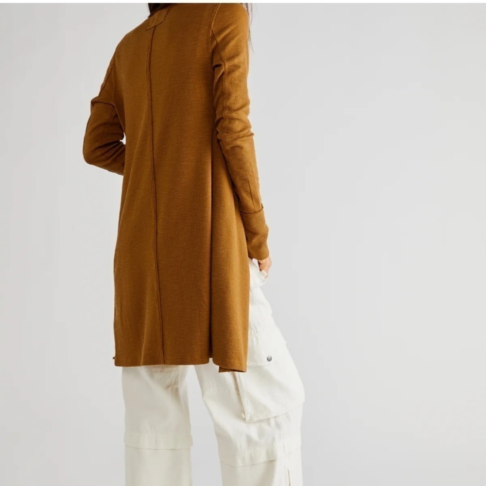 Free People We the Free Gia Cardigan NWT M tobacco - Picture 8 of 11